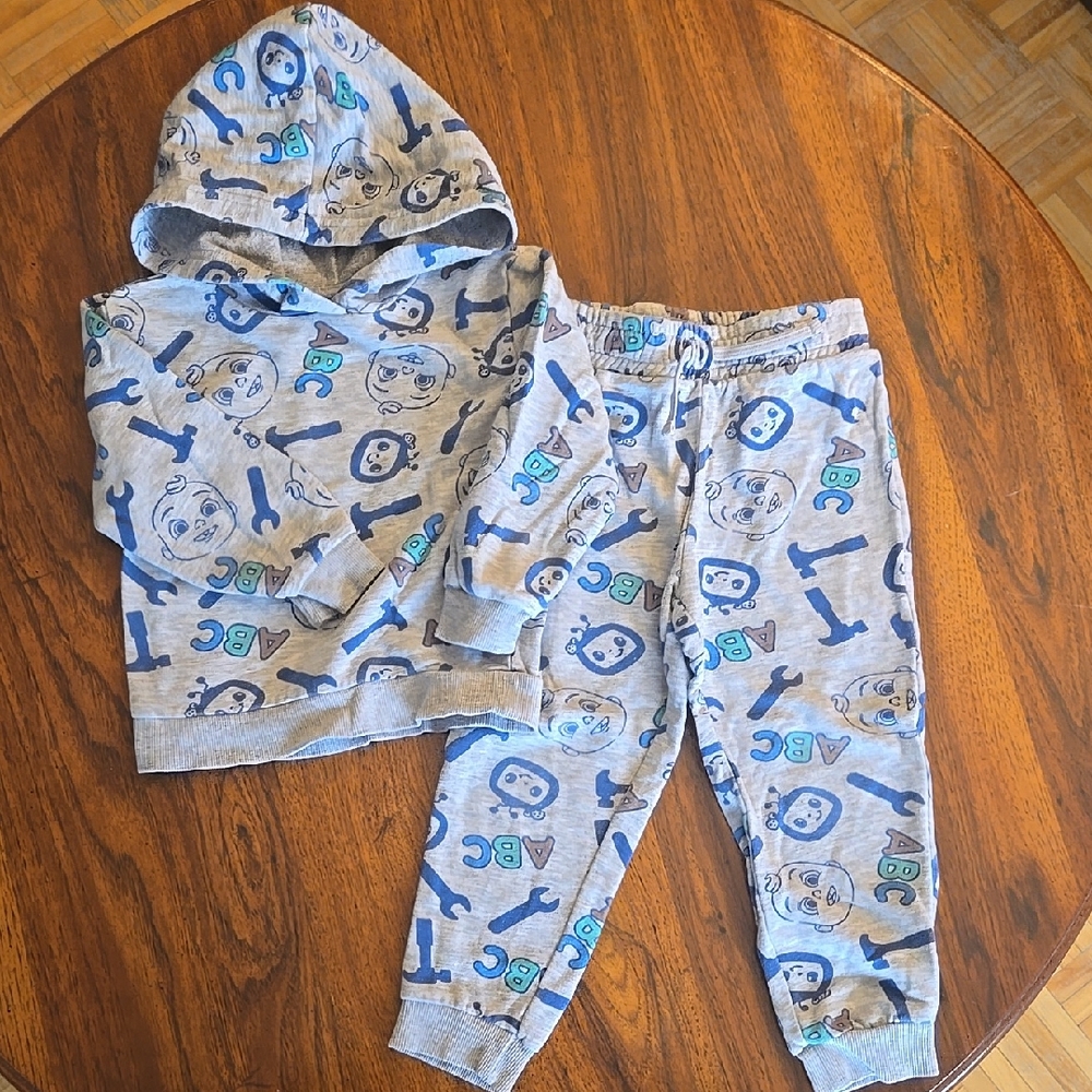 CoComelon Blue and Gray Printed Hoodie and Jogger Set (🛍 Bundle ANY 6/$36)